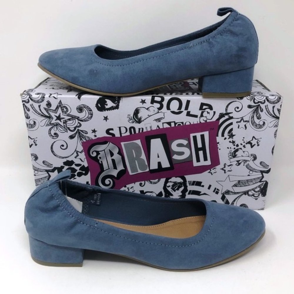 'Abby Scrunch' Long Vamp Heel light blue size 7.5